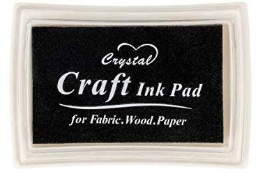 Ancwzoz Stempelkissen f¨¹r Kinder Waschbar f¨¹r Gummistempel Papier Scrapbooking, Schwarz