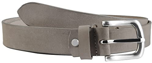 Leonardo Verrelli Damen-Gürtel Leder, verschiedene Farben, Business, kürzbar, Bundweite 75-125 cm 3100056-3100063 (Dunkelgrau, Bundweite: 135 cm - Gesamtlänge: 150 cm)