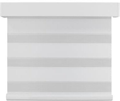 South Bend Components Cordless Zebra Shades for Windows Door Blinds Light Filtering Roller Blinds & Shades (23 inch Width-White)
