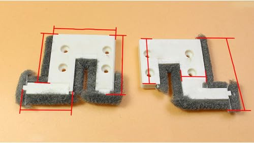 ZFISH 4 pièces bloc tampon de fenêtre coulissante haut et bas étanchéité de voie coupe-vent bande de brosse porte tampon d'isolation phonique accessoires de fenêtre-4 pièces type 88