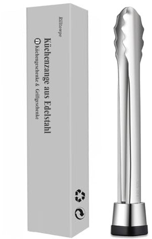 Rilltowpe Küchenzange aus Edelstahl, Grillzange, Elegante Kochzange, Zange Küche für Küche, Geschenke für Männer, Papa, Mama，Ehemann, Ehefrau.