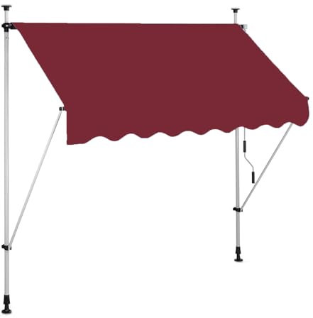 Toldos exterior terraza,Toldos terraza enrollable,Toldos verticales con protección UV,Marco de aluminio,Toldo lateral Toldos impermeables exterior,para Terraza Balcón Jardín ( Color : Rosso , Size : 4
