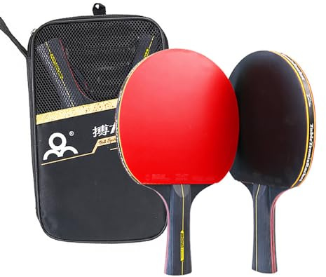 6-stjärnig pingisracket, 7-lagers blad, premiumgummi, avancerade bordtennisracketar för träning, med bärväska