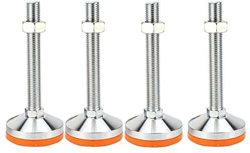 AthuAh leveling feet, 4pcs Carbon Steel Levelling Feet M20 Thread Heavy Duty Leveling Screw Legs, Adjustable Feet Leveler for Workbench Machine