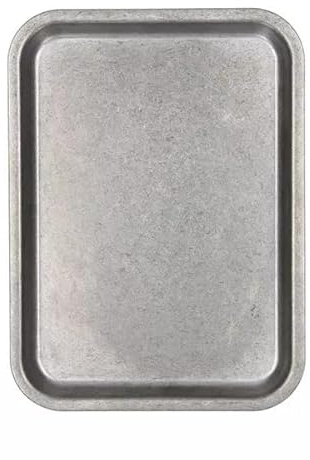 Tognana Bandeja rectangular de acero inoxidable, 25 cm, plata | Linea Tex Mex
