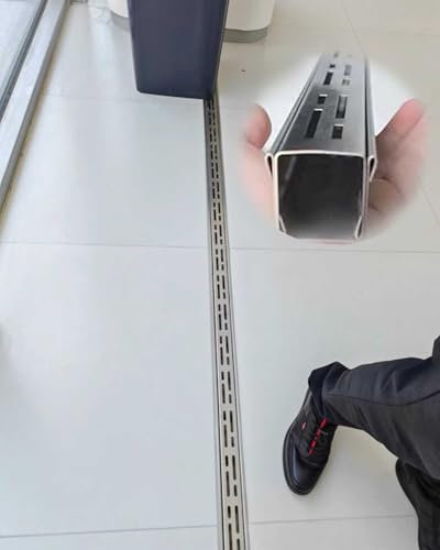 Entwässerungsrinne 5 cm Rinnenentwässerungssystem Edelstahl, Schmal Linear Rinnen-Abflussgitterabdeckung, Außenbadewanne für Gehwege Bodenentwässerungsset, Regenrinnensiebe(5x3cm (2 x 1 1/8))
