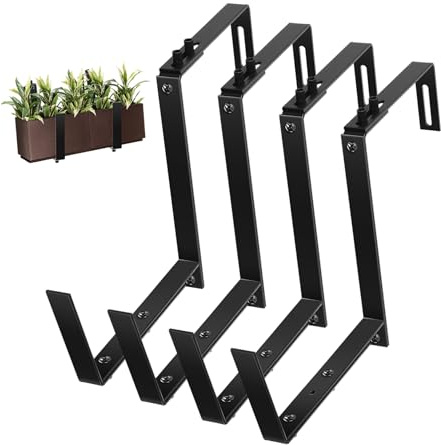BESPORTBLE 4pcs Flowerpot Stand for Railing Planter Bracket Adjustable for Balcony Decorations Made of Material for Outdoor Use As Planter Box Bracket