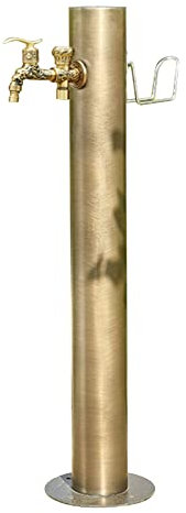 ZATTYDV Colonna d'Acqua Verticale da Giardino in Acciaio Inossidabile con Rubinetto per Fontana retrò