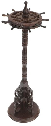 Gadpiparty Retro Holz Stifthalter Mit Drehbarem Rundständer Schreibpinsel Halterung Aus Schwarzem Echtholz Für Kalligrafie Und Schreibtisch Dekor Vielseitig Als Schlüssel Schmuckaufbewahrung