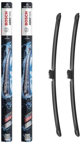 Bosch Aerotwin Aerotwin eA 843 S Front-Scheibenwischer - Set mit 2 Ersatz-Scheibenwischern und vormontiertem Multi-Clip-Adapter - 2 Wischblätter, 550 mm und 550 mm - in platzsparender Verpackung