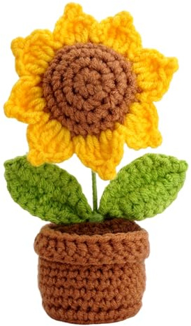 EANAGO Fiore decorativo all'uncinetto, fatto a mano, regalo decorativo | Decorazioni fatte a mano per te o come regalo - un'idea regalo per un'amicizia - per ufficio, cucina, soggiorno.