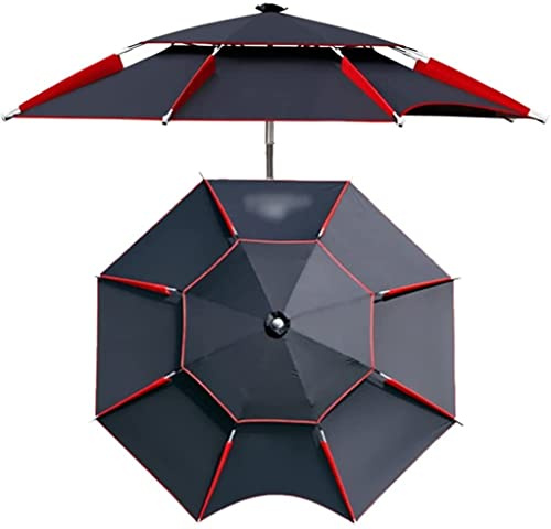 Parasol d'extérieur Parasol épaississant à Double Couche for Le Camping, Protection Solaire Universelle à 360 ° Grand Parapluie de pêche, Parapluie imperméable et Respirant(2.2m/7.2ft)