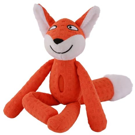 Kauspielzeug Für Hunde - Quietschendes Plüschtier | Robustes Apportierspielzeug | Interaktives Stofftier Zur Zahnpflege & Training, Squeaky Dog Toy Für Welpen & Große Rassen, Fuchs Elefant Design