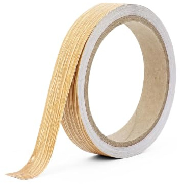 Wood Grain Edging Tape Self Adhesive for Cabinet Furniture Restoration | Peel and stick backing, No ironing required, Multipurpose veneer trim, Covers raw edges neatly, Ideal for furniture projects