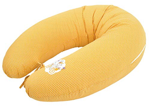 Sei Design - Funda para cojín de lactancia (170 x 30 cm, con cremallera y bordado de calidad, 100% algodón) naranja Zorro