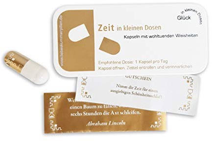 Geschenkidee Zeit in kleinen Dosen - 7 Kapseln mit wohltuenden Weisheiten für jeden Tag