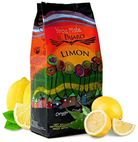 Yerba Mate Tee El Pajaro Limón 1kg - Paraguayischer Mate-Tee mit Zitrone & Minze - Erfrischender Energie-Tee, Natürlicher Wachmacher - Yerba Mate lose Blätter, Ohne Zusätze