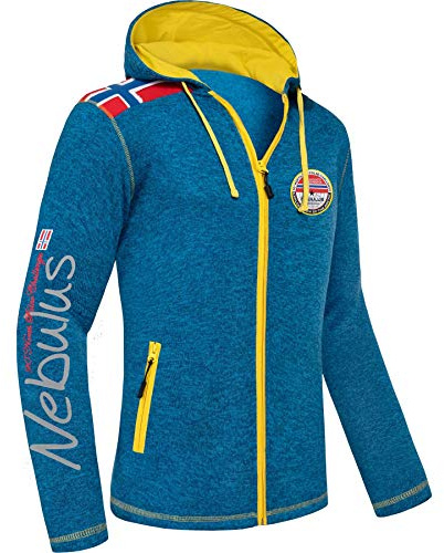 Nebulus Herren Fleecejacke NORSKA, warme Fleece Jacke, mit langem Full-Zip Reißverschluss