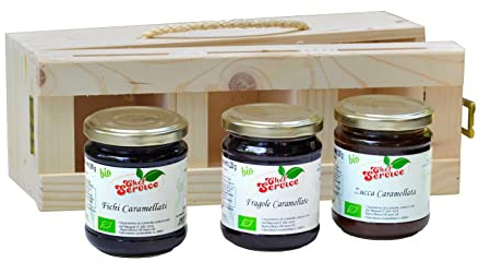 Cesto Regalo con Prodotti Artigianali Biologici - Fichi, Fragole, Zucche Caramellati Bio - Bundle regalo L'ALTERNATIVO