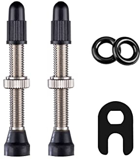 HZJD 2Pezzi Valvole Tubeless Bici, Stelo Delle Valvole di (40 mm), 1Pezzi Strumento di Rimozione Del Nucleo Della Valvola