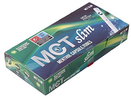 10 Boxen (1000 Hülsen) MCT Slim Mentholhülsen, 6,8 mm Durchmesser, 100 Zigarettenhülsen pro Box