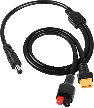 GINTOOYUN DC5521 auf XT60 und Solar-Anschlusskabel 14 AWG DC 5,5 mm x 2,1 mm Stecker auf XT60 Buchse und Solar-Stecker-Kabel für tragbare Ladestationen, Solarmodule usw. (2ft)