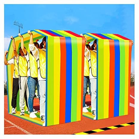 Sportspiele 2PCS Teamwork Games Run Mat, Outdoor-Rasenspielgeräte for Erwachsene, Kinder, Lustige Spiele, Geeignet for 2-18 Personen (Size : Adult-20M/26FT)