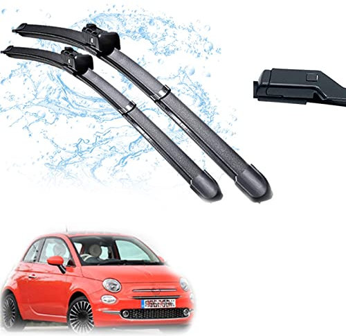 DHWUIASF 24 + 14 Scheibenwischerblätter Für FIAT 500 500C 2009 2010 2011 2012 2013 2014 2015 2016 Auto Frontscheibe Scheibenwischerblätter