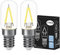 DSLebeen Lampadina LED E14 6000K luce fredda frigorifero 2.5W Equivalenti a 25W,250 Lumen Non Dimmerabile Per Lampadario di cristallo lampade di sale luci notturne Confezione da 2 Pezzi