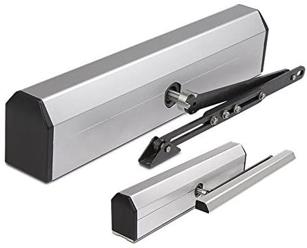 Abrepuertas automático de 680-1500 mm de Ancho, 100 kg Cierrapuertas eléctrico automático de Doble Brazo, accionador de Motor de aleación de Aluminio para Control de Acceso, residencial, Comercial
