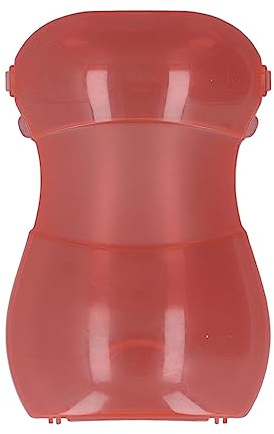 Baby Quetschsicherer Halter, Quetschsichere Wendebox, Transparent, Quetschsicher, Püreebeutel, Füttern, kein Durcheinander, Wiederverwendbarer Behälter für Saftbox (Rot)