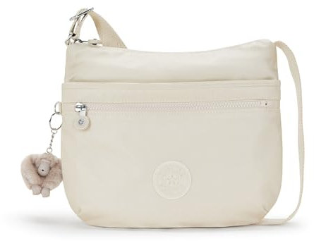Kipling ARTO Mittelgroße Umhängetasche, Beige Pearl (Weiß)