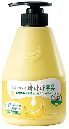 Kwailnara Banana Milk Body Cleanser Nourishing and cleansing body milk for all skin types 560g (1 bottle supplied)