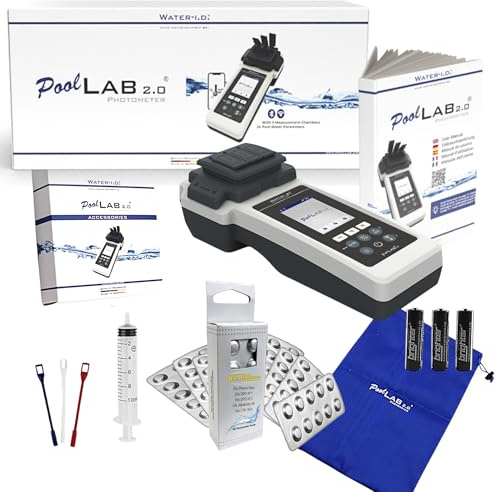 Water-i.d. WATER TESTING EQUIPMENT PoolLab 2.0 elektr. Pooltester + gratis Nachfüllpack