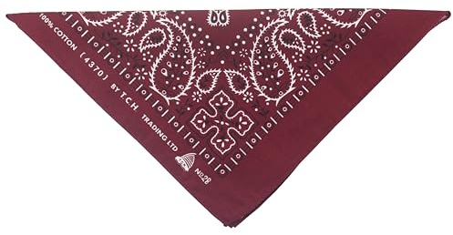 fashionchimp Bandana av 100 % bomull, premiumkvalitet, Nicki-halsduk för kvinnor och män, 50 x 50 cm, Vinröd, One size