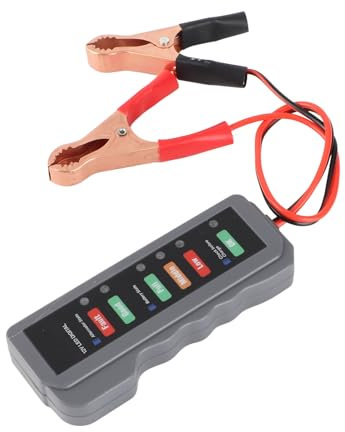 12 V Autobatterietester, 6 LED-Leuchten, Anzeige des Generatorzustands, Überprüfung des Kfz-Diagnosetools für Auto, SUV, Boot, Wohnmobil, Motorrad