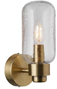 Nordlux Tutan Wandleuchte Messing – E14 Fassung, max. 25W, IP44, dimmbar, Art-Déco Design, ideal für Badezimmer & Flur
