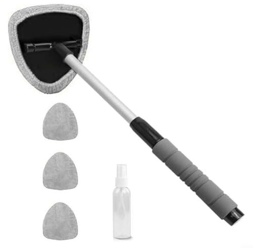 EXTRWORY Kit d'essuie-glace pour vitres de voiture, kit d'essuie-glace intérieur de voiture (gris)