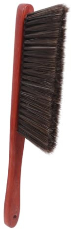 MOBUTOFU Fireplace Brush Broom with Long Wooden Handle, Soft Bristle Handheld Broom for Sweeping Ash and Dust, Ergonomically Designed Anti-slip Cleaning Tool for Fireplace and Furniture
