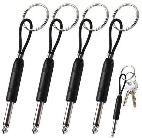 4 Prises Porte-clé Mural de Musique pour Marshall JCM800 - Alliage de Zinc, Accessoire Guitare, pour les Amateurs de Musique (Noir)