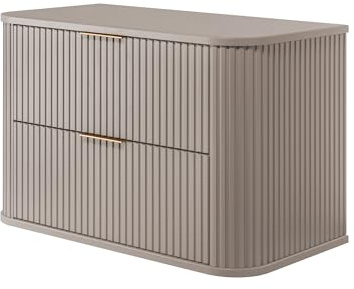 3xE Living Meuble de Salle de Bain, Cachemire avec poignée dorée, 80,4 x 51,7 x 41,5 cm