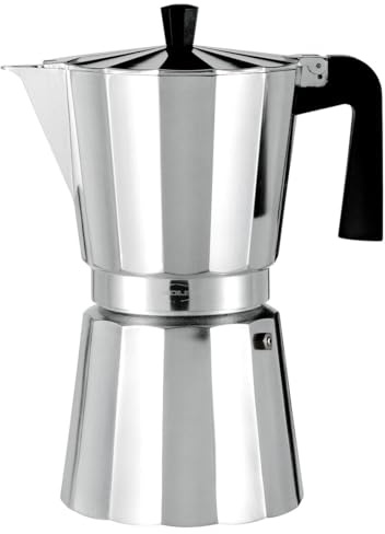 Levitantes Cafetière 12 tasses, design en aluminium, allumage vitrocéramique, idéale pour préparer du café à la maison ou lors de petites réunions.