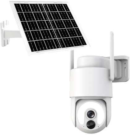 KYF Caméra IP Motorisée Extérieure Ultra HD 3K+ 6MP – 100% Solaire – WiFi 6 – Batterie 9000 mAh – IP65