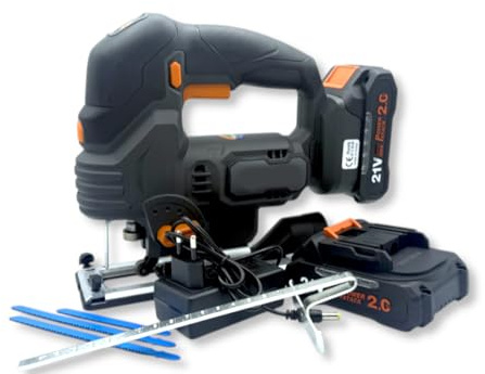 SEGHETTO ALTERNATIVO MULTIMATERIALE CORDLESS DOTATO DI 2 BATTERIE AL LITIO 21V 2.0 AH CON GUIDA LASER
