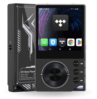 Surfans F20 Pro Lecteur de musique Android Hi-Res avec double ESS9018 DAC, DSD512, support Spotify & Tidal, Wi-Fi & BT LDAC, équilibré 4,4 mm (500 mW), extensible jusqu'à 1 To, écran tactile 2,8 MP3