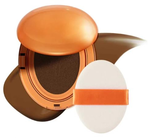 Fondotinta Compatto Cushion, Base Trucco Leggera e Waterproof, Finish Naturale a Lunga Tenuta, Nasconde le Imperfezioni e Leviga la Pelle, per Donne e Uomini
