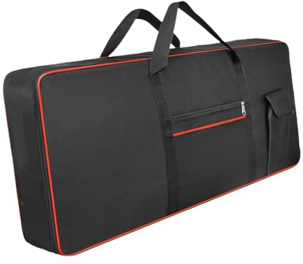 Ailan Gepolsterte, wasserdichte Keyboardtasche für 61 Tasten E Pianos – ideal für Musikbegeisterte, die einen einfachen Transport suchen, Rot