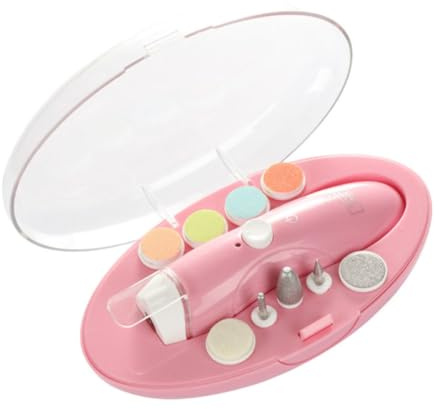 VOSAREA Kit de Polisseur à Ongles Électrique 9-en-1, Ensemble Multifonction en Résine Abs, Capacité 300ma, Polissage Meulage des Ongles en Déplacement