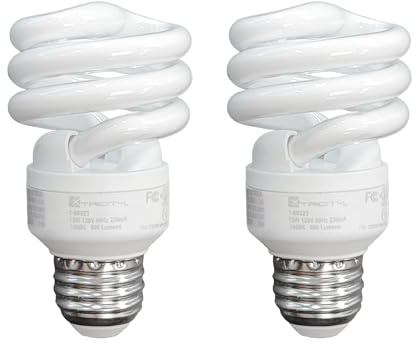 Xtricity Compact Fluorescent Light Bulbs T2 Spiral, E26 Base, 23W (100W Equivalent), 2700k Soft White, 1600 Lumens, CFL, 120V - UL Listed, (2 Pack)