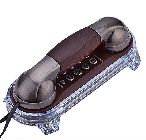 Téléphone Fixe Filaire Téléphone Rétro Classique avec Repondeur Combiné Décoration Maison